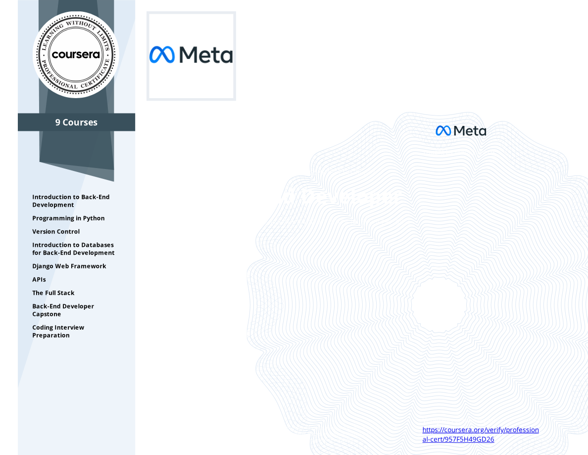 Meta Backend Developer